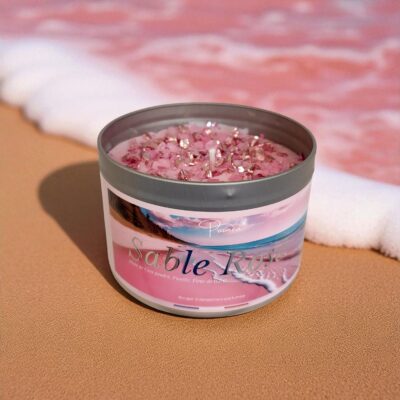 bougie prismea scintillante sable rose